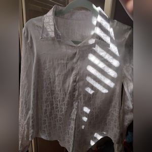 White dior silk Blouse